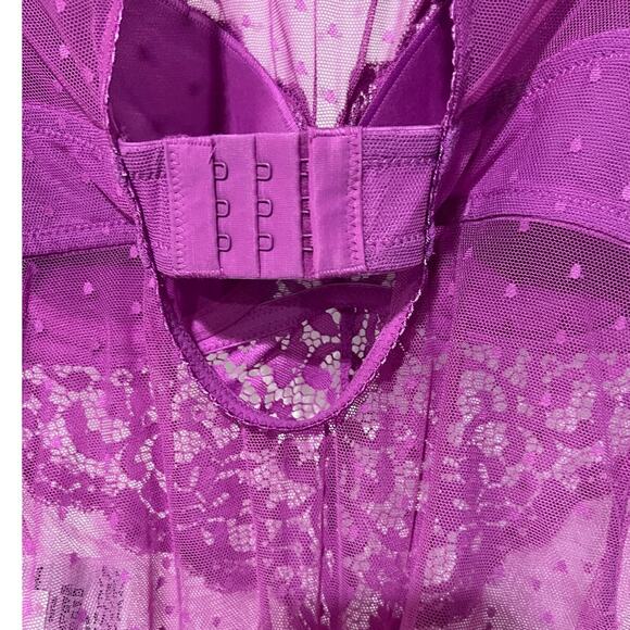 I.N.C. INTERNATIONAL CONCEPTS SHEER SWISS DOT CUPPED BODYSUIT PINK MEDIUM NEW! - Picture 8 of 11